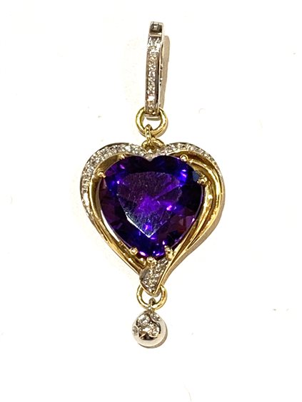 Anhänger Silvia Kelly Dame Pezzi Unici in Gold Ametista P MOD.5-35403-391 - P MOD.5-35403-391